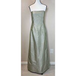 Vintage Jessica McClintock 100% Silk Strapless Fully Lined Formal Gown Women’s 8